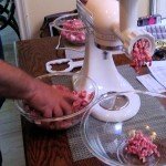 Grinding the pork