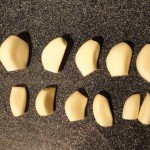 Peeled Garlic Cloves of Different Sizes