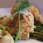 Oven Baked Salmon Goujons with Honey Mustard Mayonnaise