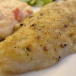Fish Filet Crusted with Italian Style Bread Crumbs