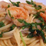 Linguine con gamberetti e rucola - Linguine with prawns and rocket