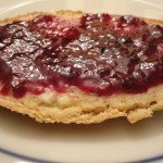 Homemade Wild Grape Jelly with Butter & Toast