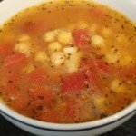 Homemade Pasta Fazool in a Soup Bowl