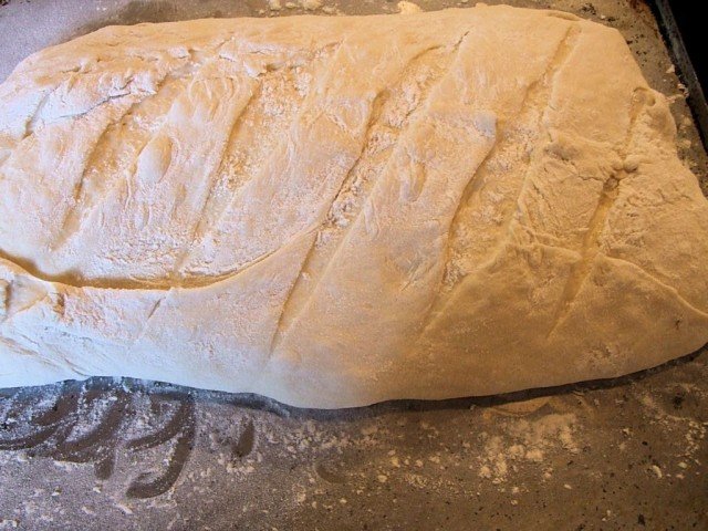Ciabatta ready for the oven 640x480 Whey Bread   A monstrous Ciabatta