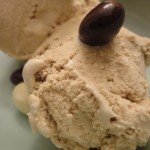 Homemade Coffee Ice Cream Scoop in a Bowl
