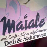 Maiale Deli & Salumeria Wood Sign