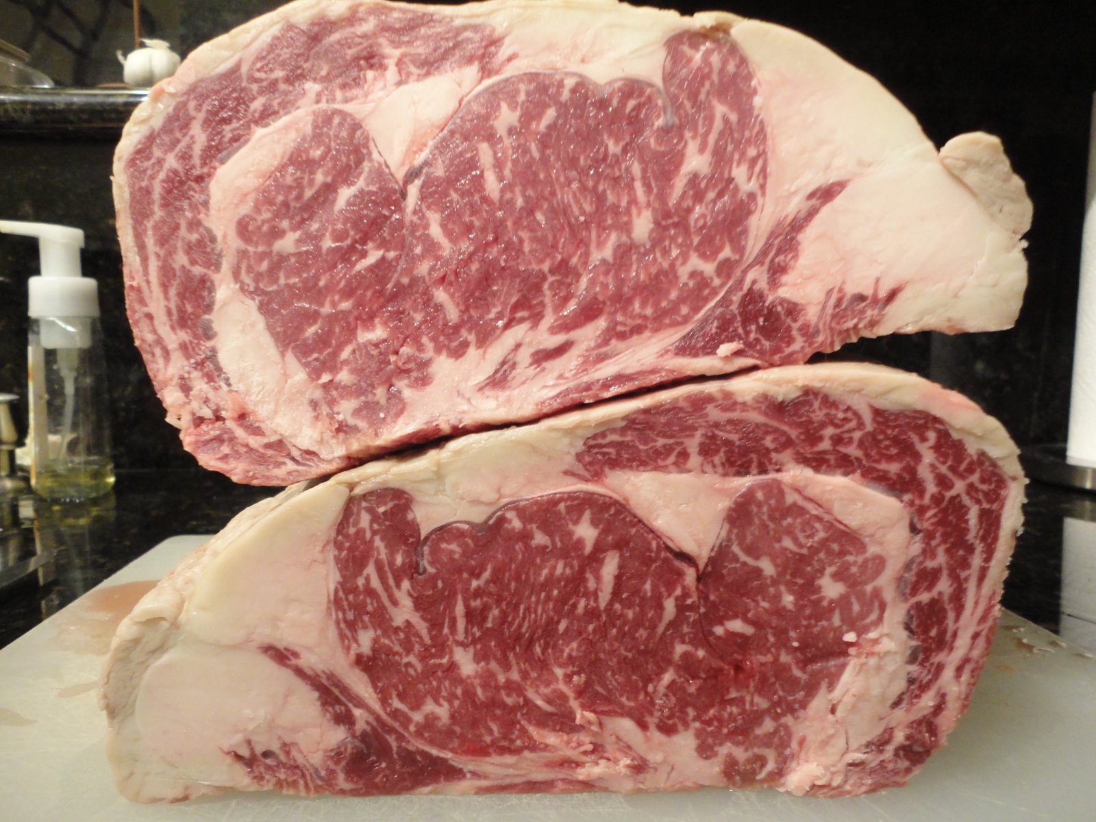 Usda Prime Grade Rib Eye Steak Primal Cut In Half We Are Not Foodies We Are Not Foodies 