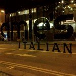 Jamie's Italian Restaurant Sign in Leeds