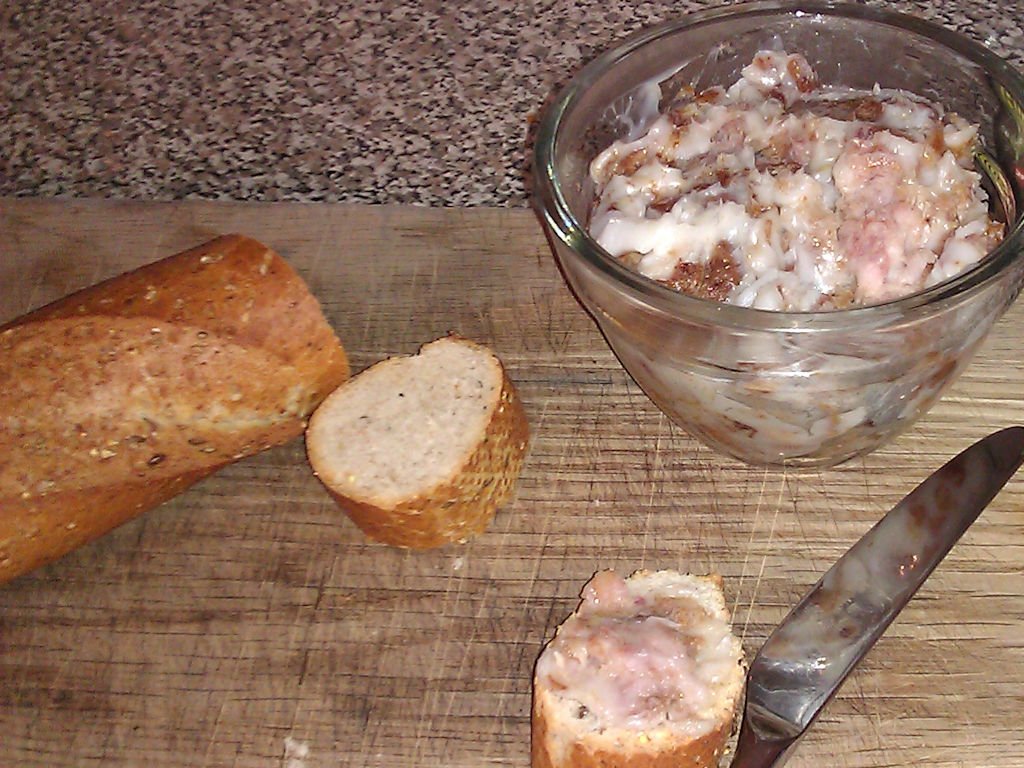 Bacon Pate spread on bread