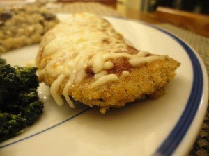 Chicken Parmesan with Baked Breaded Chicken Cutlets