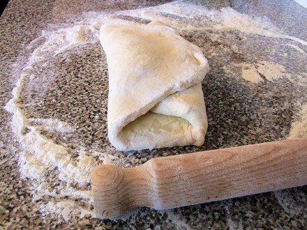 Dough after first fold