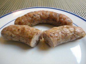 Cooked Homemade Sweet Italian Sausage