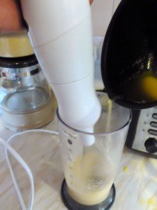 whisking in the butter