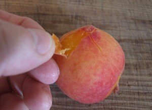 Peel the peach
