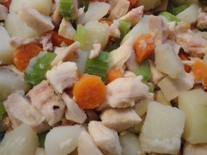 Diced Chicken, Potatoes, Carrots and Celery