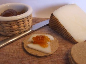 Garden Grape Jam paired with Manchego Cheese and Crackers