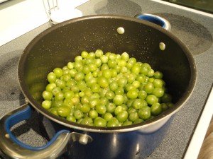 Grapes in a Pot Ready to be Boiled to Make Jam