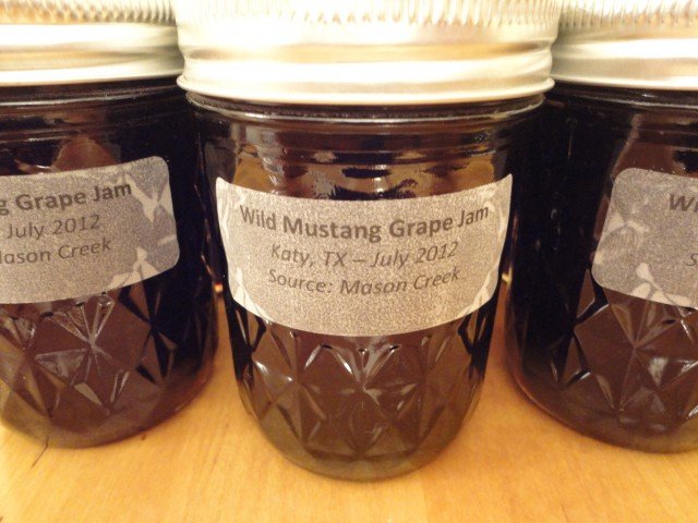 Jars of Wild Mustang Grape Jam