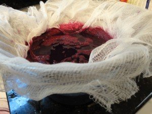 Second Filtration of Wild Grape Juice and Pulp for Jelly