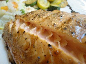 Perfectly Grilled Salmon on Plate