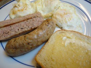 Breakfast Sausage with Eggs and Toast