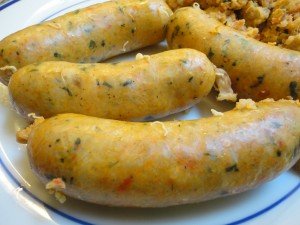 Steamed Crawfish Boudin on a Plate