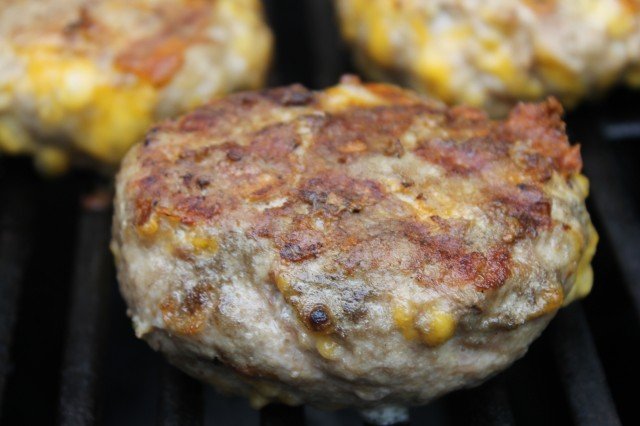 Grilled Turkey Burgers with Cheddar Cheese
