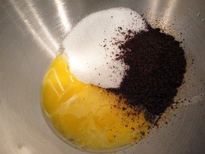 Dry Ingredients for Homemade Coffee Ice Cream