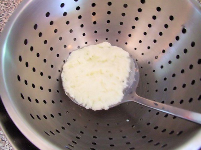 Draining the curds