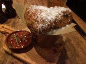 Smoked Mozarella and Porcini Arancini Appetizer