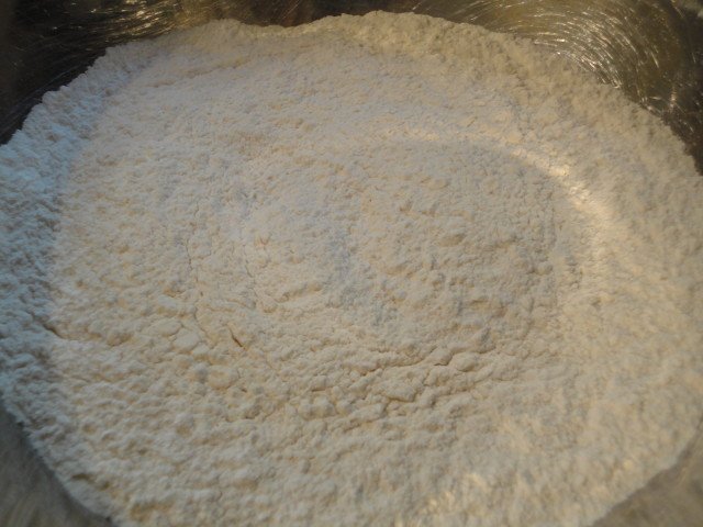 Pinwheel Dough Dry Ingredients Sifted
