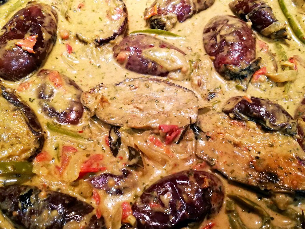 Indian eggplant curry